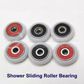 Convex Shower Sliding Roller Ball Bearings Plastic Roller Sliding