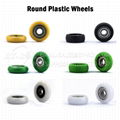 Customized nylon pom plastic u groove guide rail roller wheel sliding door hanging pulley