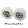 OEM large plastic pulley u groove nylon bearing roller wheels