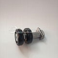 Black Nylon Round Plastic Roller Wheel with bearing 608zz 608rs