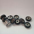 Black Nylon Round Plastic Roller Glass Roller Wheel with bearing 608zz 608rs