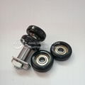 Black Nylon Round Plastic Roller Glass Roller Wheel with bearing 608zz 608rs