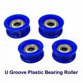 U type Groove Pulley Nylon Guide Pulley Rolling Bearing U Groove Roller Wheel 8x40x20mm