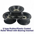 U type Groove Pulley Nylon Guide Pulley Rolling Bearing U Groove Roller Wheel 8x40x20mm