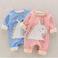 Wholesale 100% cotton baby clothes warm cute soft stylish newborn winter baby ro