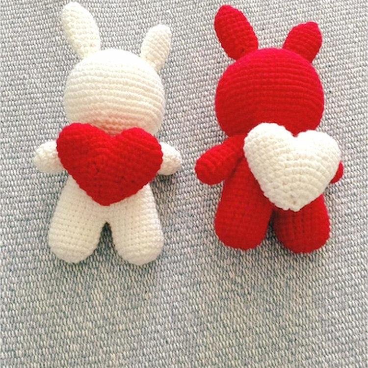 Handmade Bunny Doll Knitting Stuffed Rabbit Aircraft Sunflower Toy for Wholesale 5