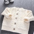 Long-sleeved female baby high-end walker clothes solid color newborn baby button 2