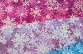 Snowflake Design Glitter Organza Fabric