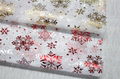 Printed Snowflake Design Snow Organza