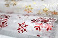 Printed Snowflake Design Snow Organza Fabric 3