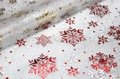 Printed Snowflake Design Snow Organza Fabric