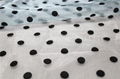 Flocking Dots Crystal Organza Fabric