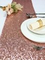 Sequin Table Runner Gold Color, 12 by 72 Inches Glitter Gold Decorative Fabric  5