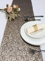 Sequin Table Runner Gold Color, 12 by 72 Inches Glitter Gold Decorative Fabric  6