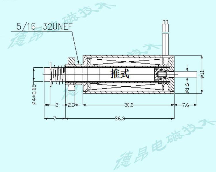 DO1130圆形5mm行程推拉式电磁铁 4