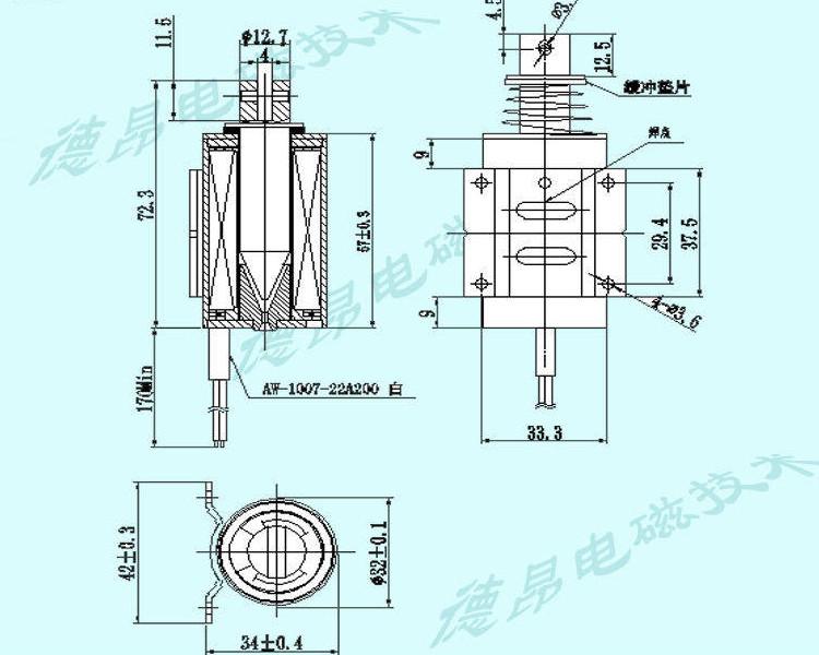 螺线管DO3257推拉式电磁铁 3