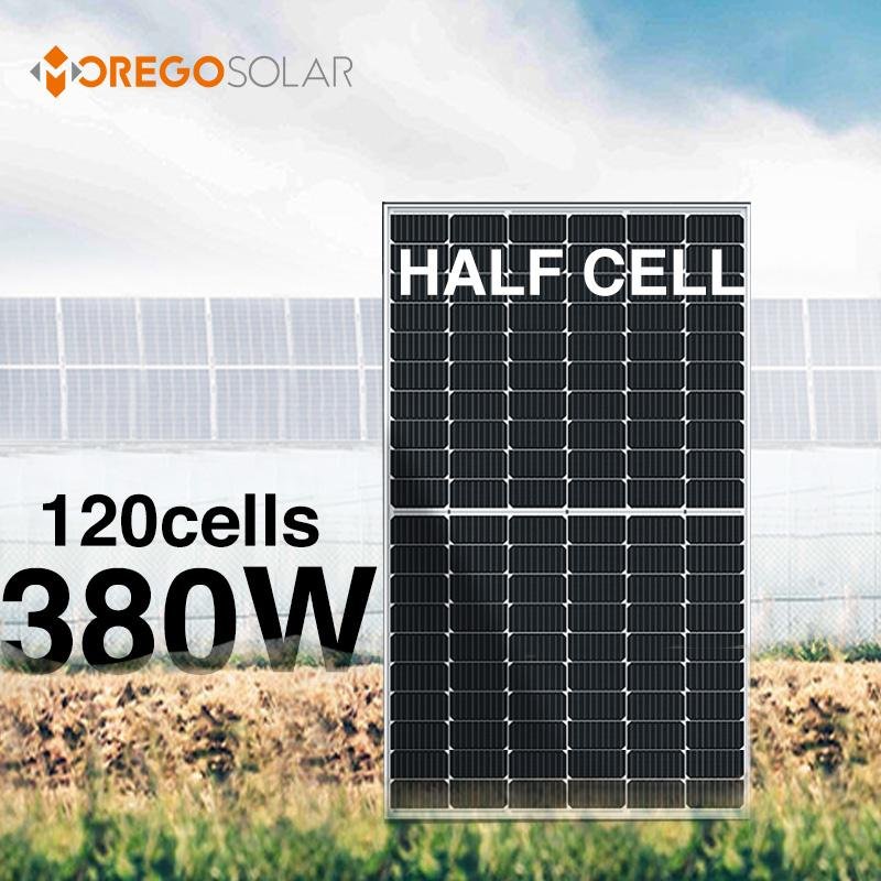高效能太陽能電池板單晶半片120片光伏電池板380w 375w 370w 365w 360w 
