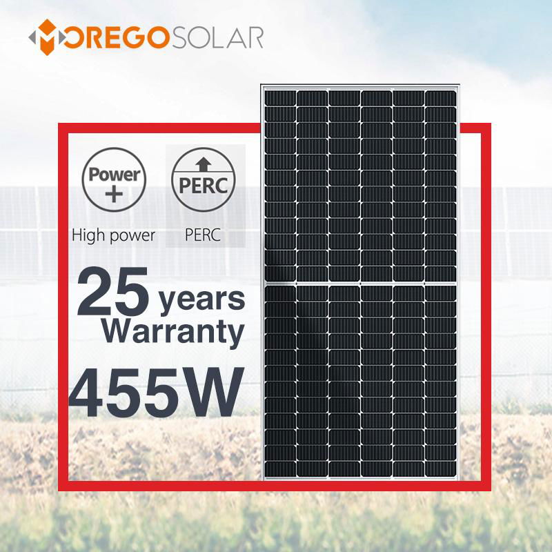 墨格66mm半切割太阳能电池板144电池445w450瓦455瓦太阳能电池光伏单板