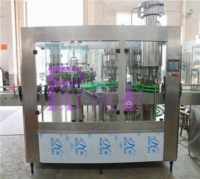 6000 bottles per hour beer bottling machine for brewery using pull ring cap