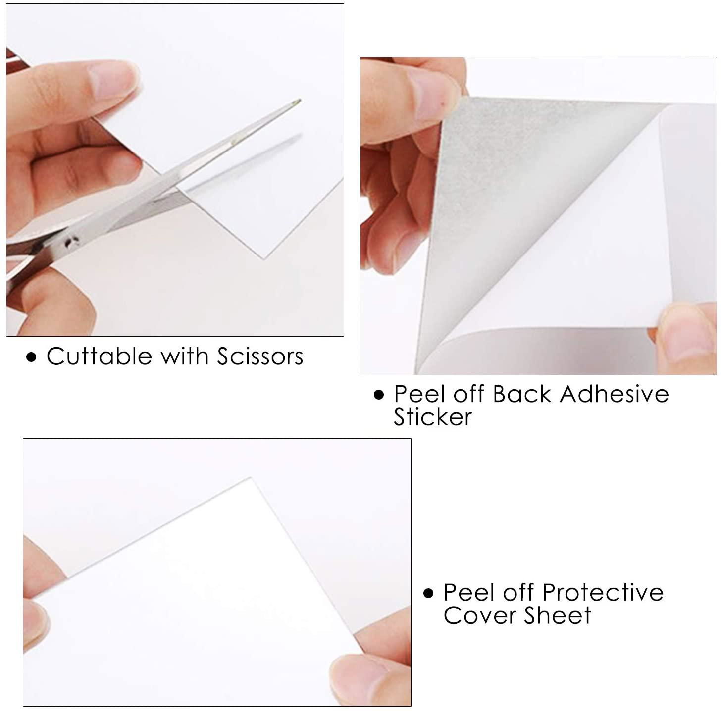 Mirror Sheets Self Adhesive Non Glass Mirror Tiles Wall Sticky Mirror  