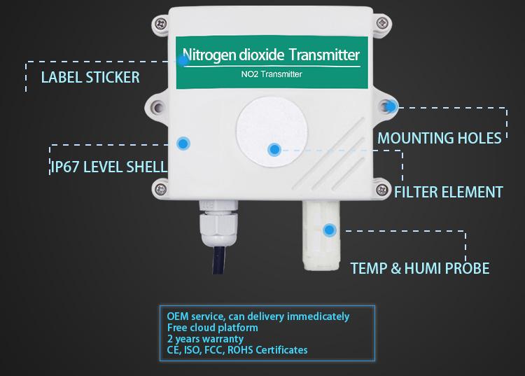 Factory Price High Accuracy Analog RS485 Nitrogen Dioxide Detector Gas Meter No2