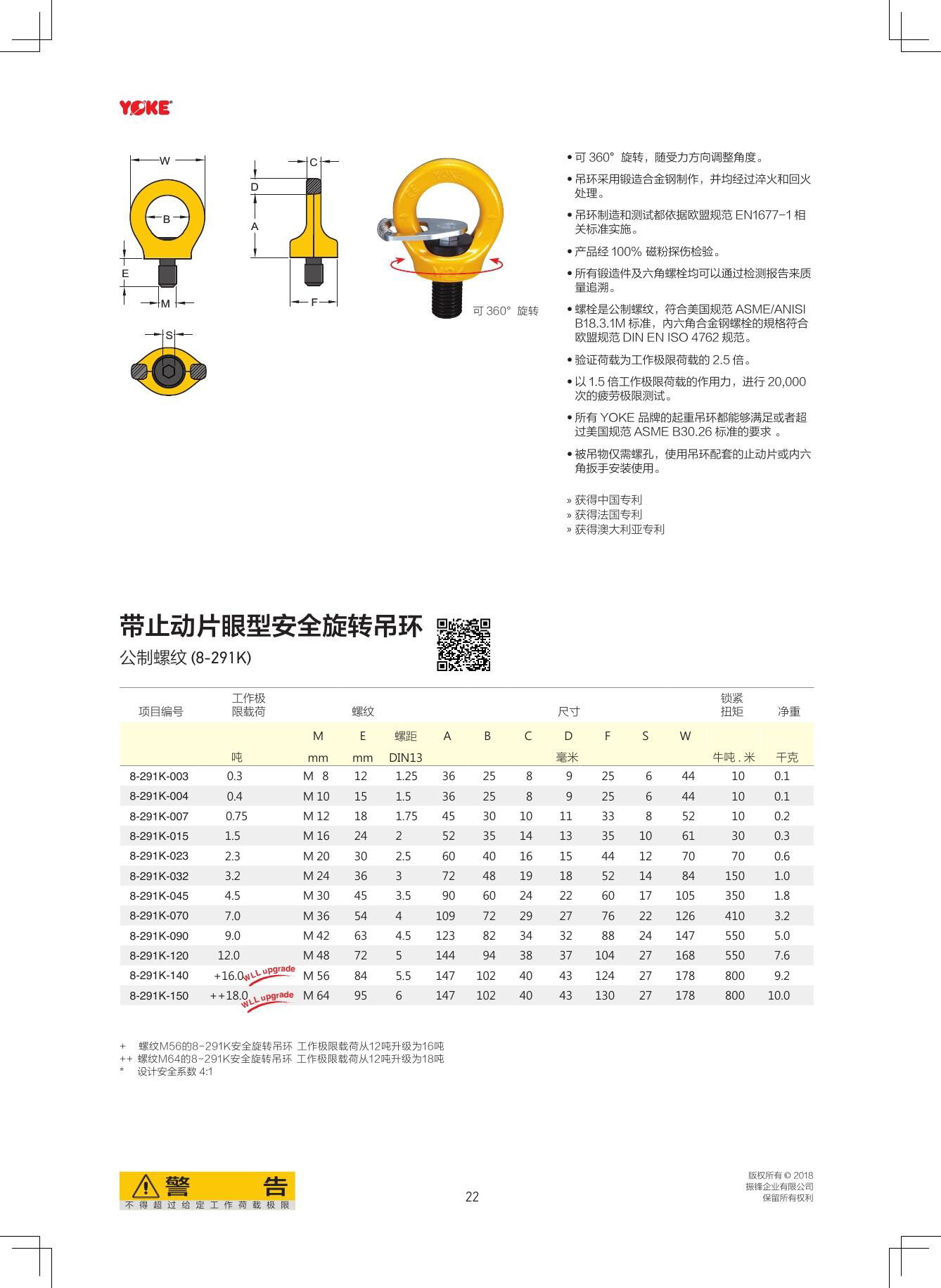 眼型安全旋轉弔環VRS 原裝進口YOKE弔環 模具弔環M8到M64 2