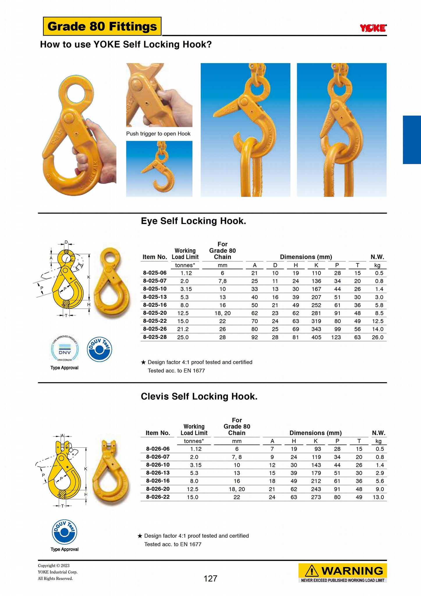 YOKE羊角自鎖鉤 進口羊角自鎖鉤 安全吊鉤 YOKEClevis Self Locking Hook.吊鏈吊索具 2