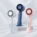 Portable RechargeableTurbo Leavies Hand Fan with Phone Holder 2