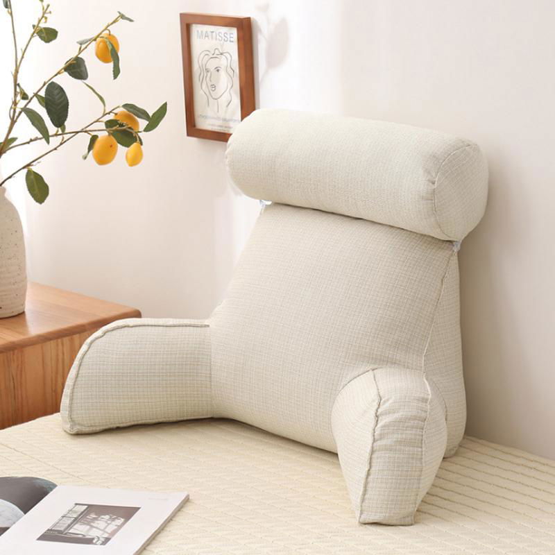 Amazon hot-sale linen pearl cotton bed reading cushion pillow 2