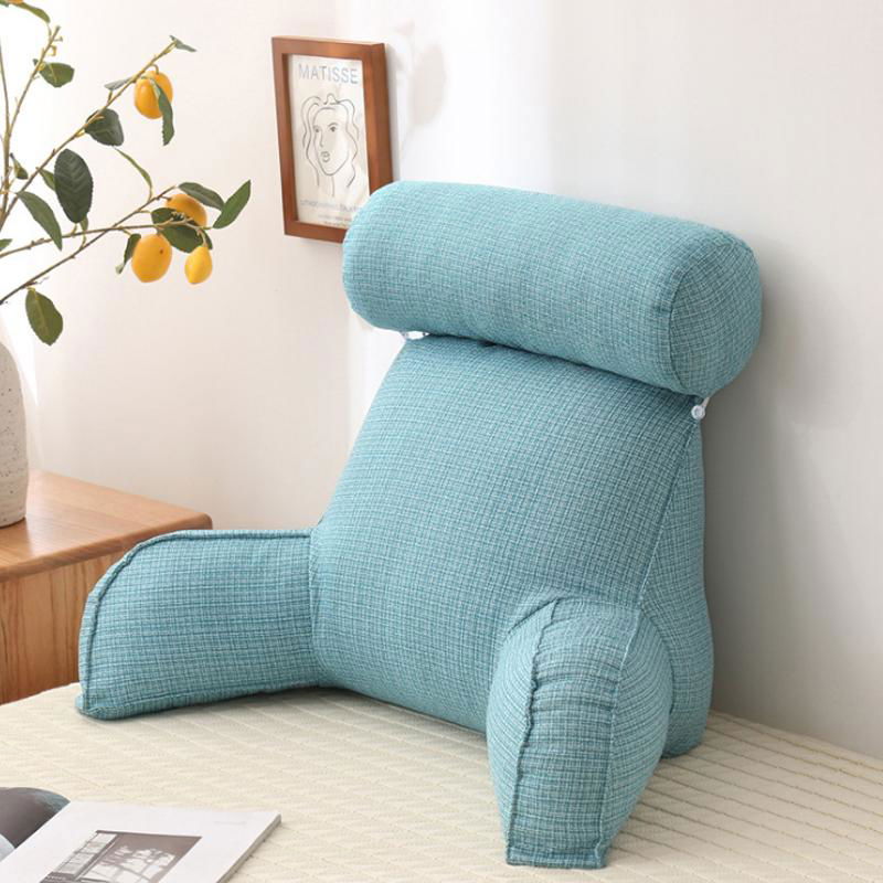 Amazon hot-sale linen pearl cotton bed reading cushion pillow 4