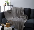 Sofa Couch Decorative cotton Knitted Blanket pom pom throw blanket  2