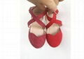 Yellow Red Mary Jane Ballet Flats Cowhide Soft Kids Shoes for Girls Princess 2