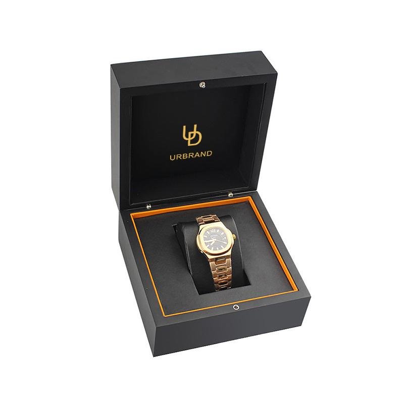 Urbrand Customized High Quality Black Matte PaintingWooden Single Watch Box 2