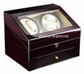 Urbrand Luxury Glossy Wooden Rotation Watch Winder Box 2