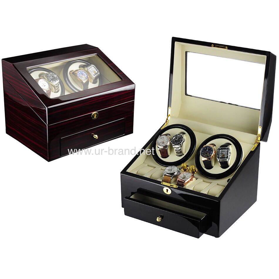 Urbrand Luxury Glossy Wooden Rotation Watch Winder Box