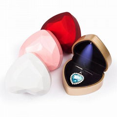 heart shape ring box with light