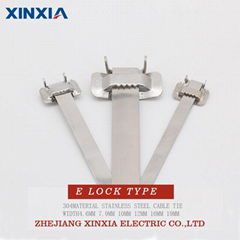 304 Naked Stainless Steel Cable Tie E Lock Types