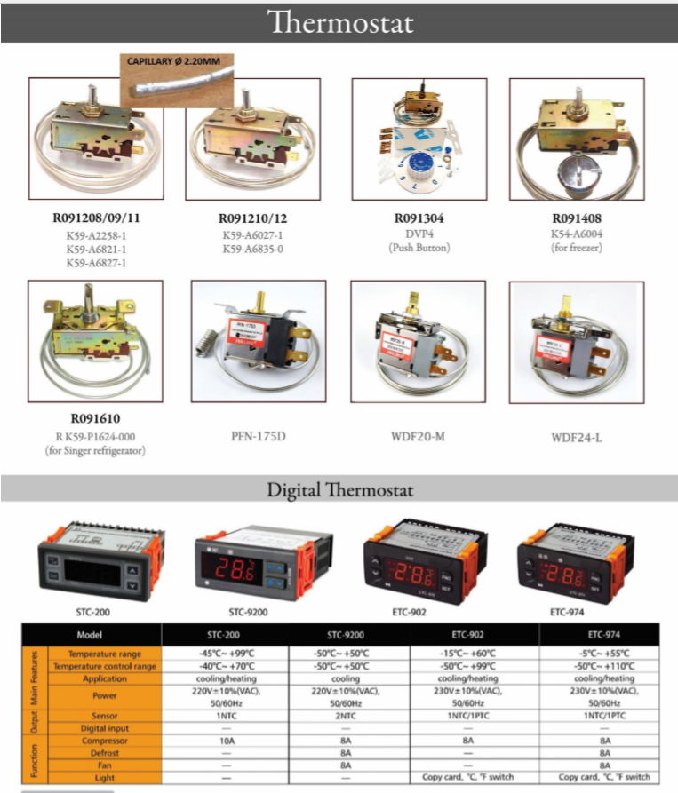 Thermostat for Refrigeration 3