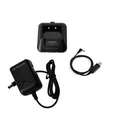 UAYESOK 2 Way Radio Base Desk Charger with DC USB Charging for Baofeng UV-5R