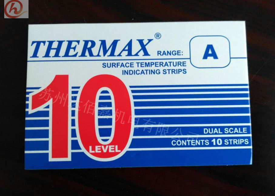 原装英国THERMAX测温纸热敏试纸变色温度标签示温纸10A:40-71℃