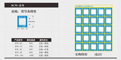 BCW1-678反光显示不可逆变色测温贴片 温度计标签 示温贴整张10贴