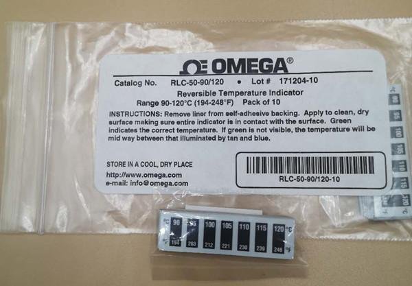 可重複使用測溫紙 美國OMEGA可逆測溫紙RLC溫度標籤可逆溫度紙