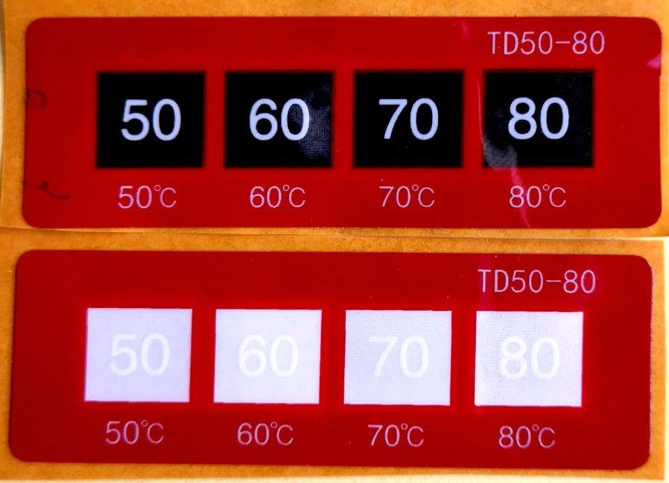HSW678铁路专用不可逆测温贴片变色测温贴示温片温度标签测温纸