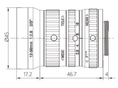 12-36mm 1" 8MP Machine Vision FA Low Distortion F1.4 Industrial Recognition 2