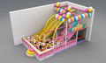 Mini Soft Indoor playground for Toddlers with Ball pool and Slide 