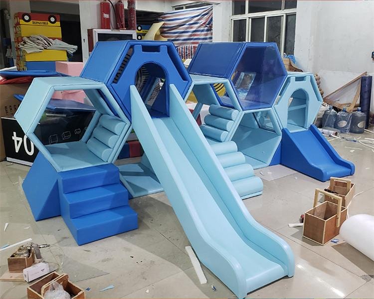 High-quality Honeycomb Soft play equipment Combined slides for toddlers   3