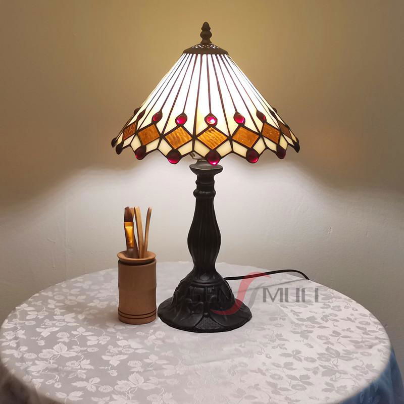 Chinese Factory E27 Living Room Table Lamp Vintage Glass Antique Bedroom Lamps