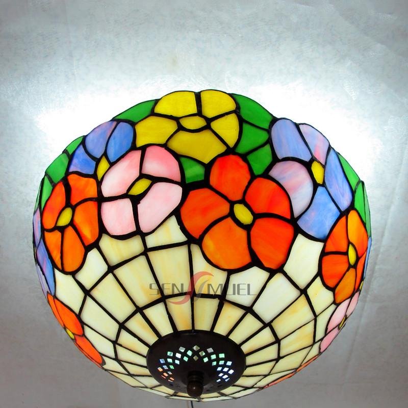 Stained glass aisle Tiffany night lamp ceiling lights 3