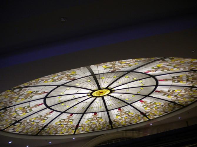 Large Customized Hotel Building Roof Stained Glass Dome