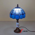 Custom Wholesale 8 Inch Handmade Antique Stained Glass Tiffany Table Lampe 1